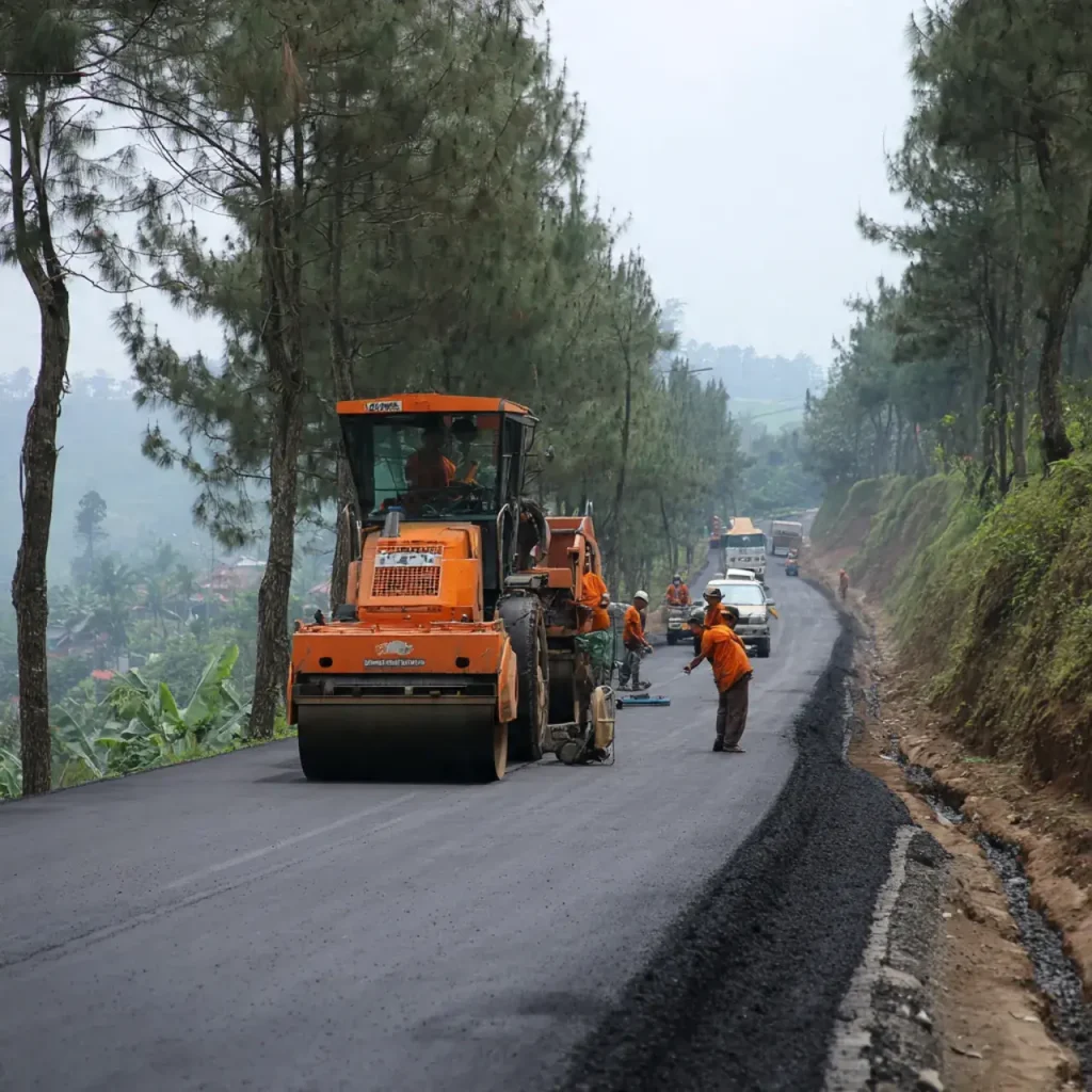 Pengaspalan Jalan di Jakarta Utara